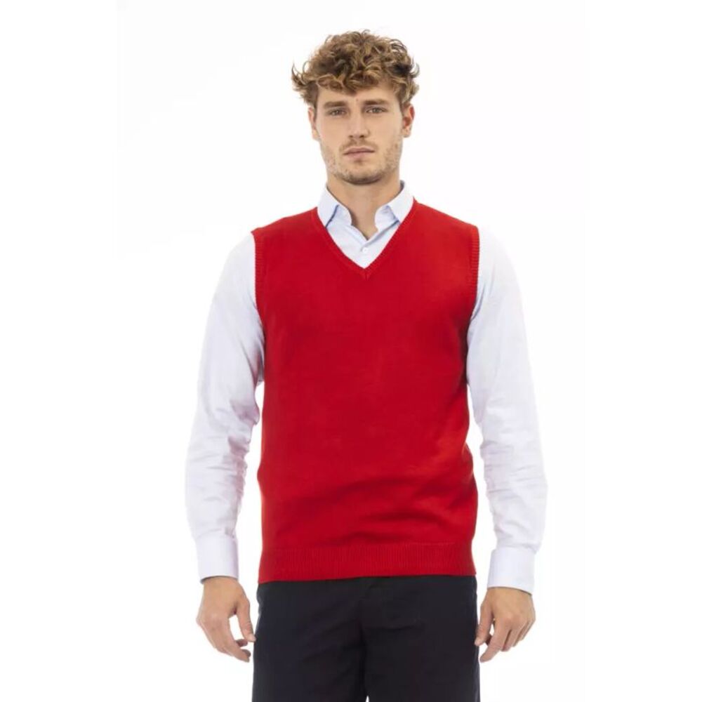 Alpha Studio Red Viscose Men Men's Jacket